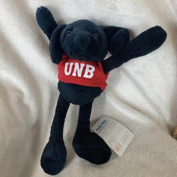Other - University Of New Brunswick UNB Pully Pals Stuffed Black Dog Toy Fun Memorabilia